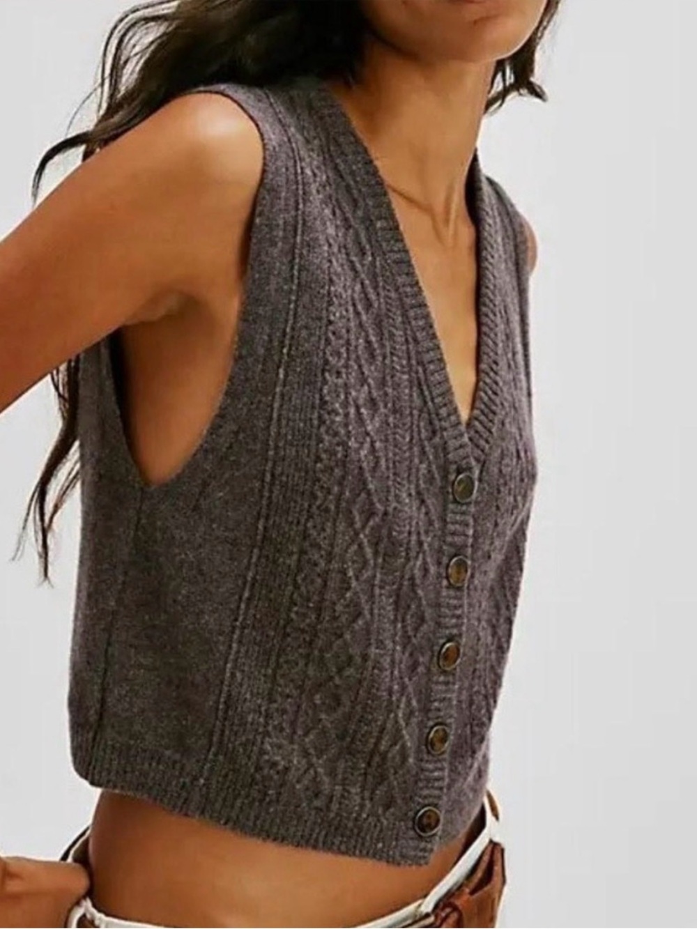 Free People Beatrice Cashmere Vest NWOT XS